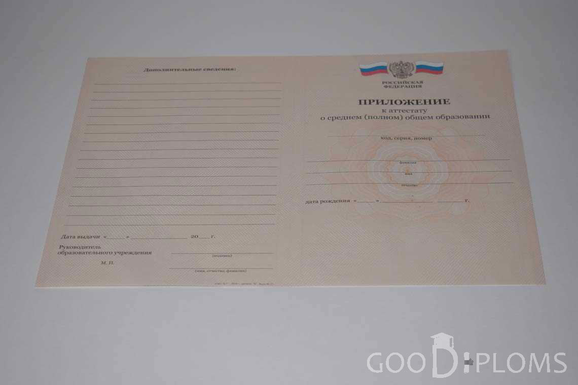 Приложение к Аттестату За 11 Класс период выдачи 2008-2009 -  Атырау