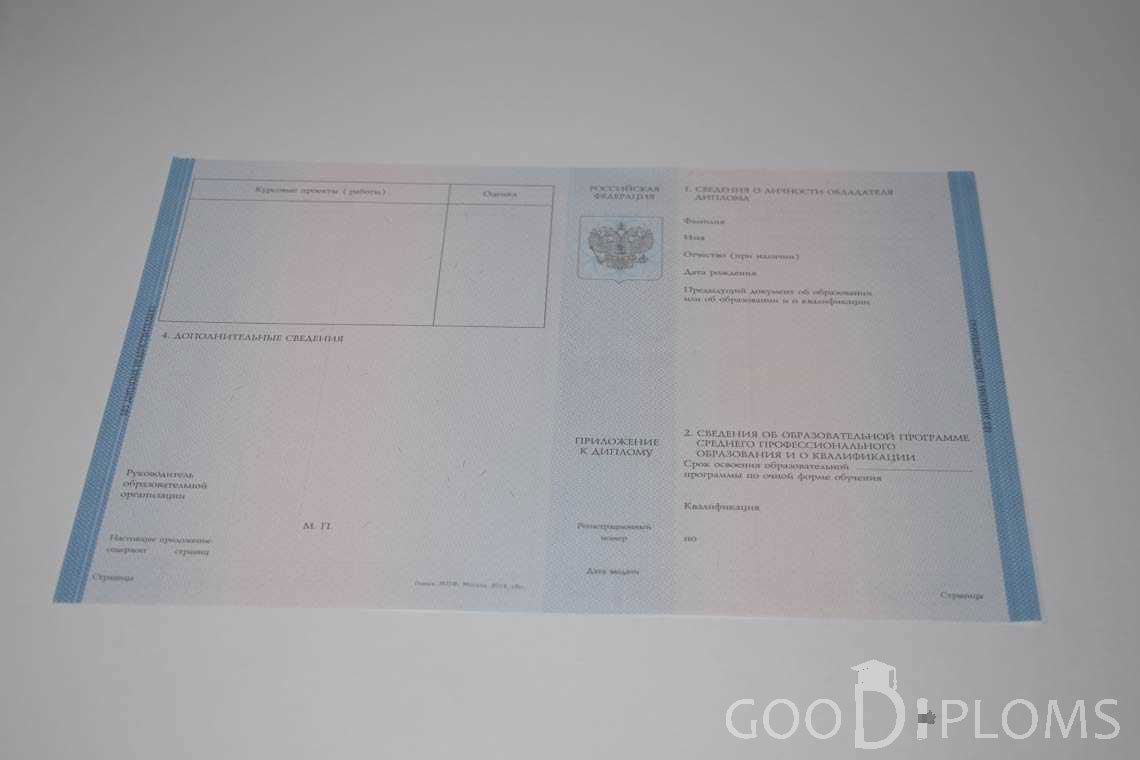 Приложение к Диплому Техникума период c 2014 по 2025 год - Атырау